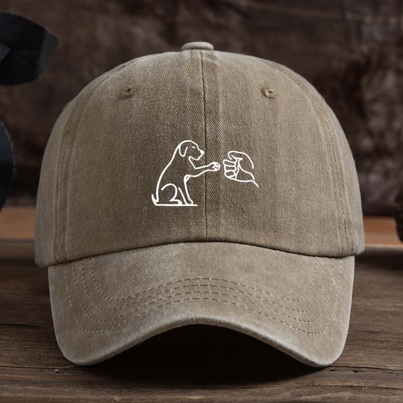 Dog paw printed baseball cap adjustable for both men and women,suitable for outdoor sun shading,fishing, travel, and casual wear