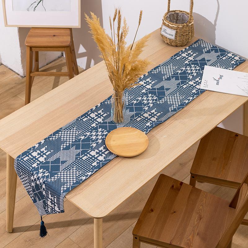 Bandeira de mesa de algodão leproso jacquard vento marroquino lenço de cauda de cama armário de sapatos de tv capa de mesa de cabeceira pano decoração de casa bandeira de mesa