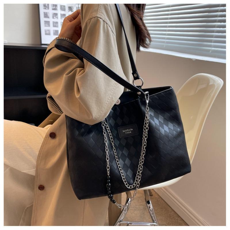 Fashion Chain Tote Bag - Versatile Casual Single-shoulder Large Bag
