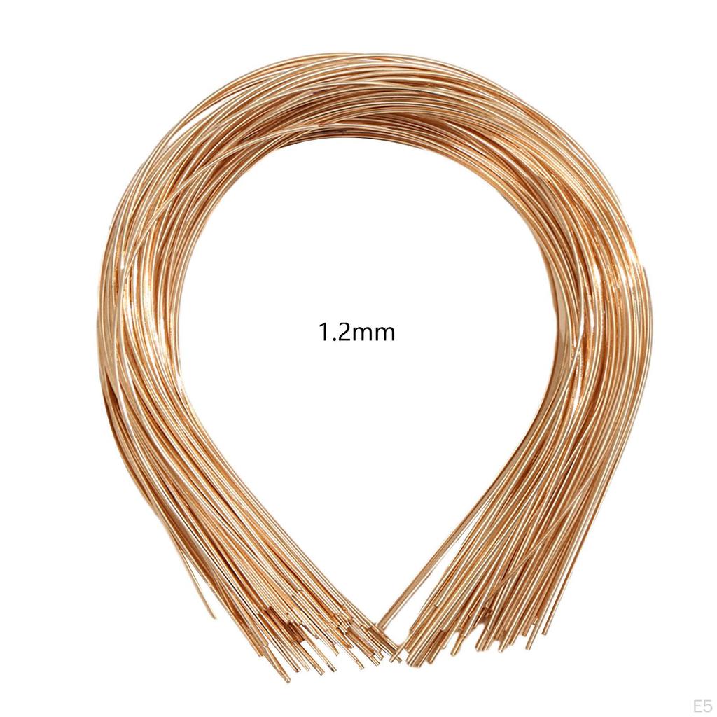 50 Bulk Pack 1.2 Mm Thin Width White Plain Dur Metal Bands Men Wire Bangs of Lukered Hair