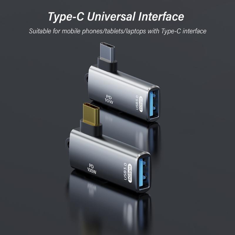 High Speed USB C To A Female Adapter Converter Fast Charging, 5Gbps Data Transfer With OTG And 100W/10W Power Delivery