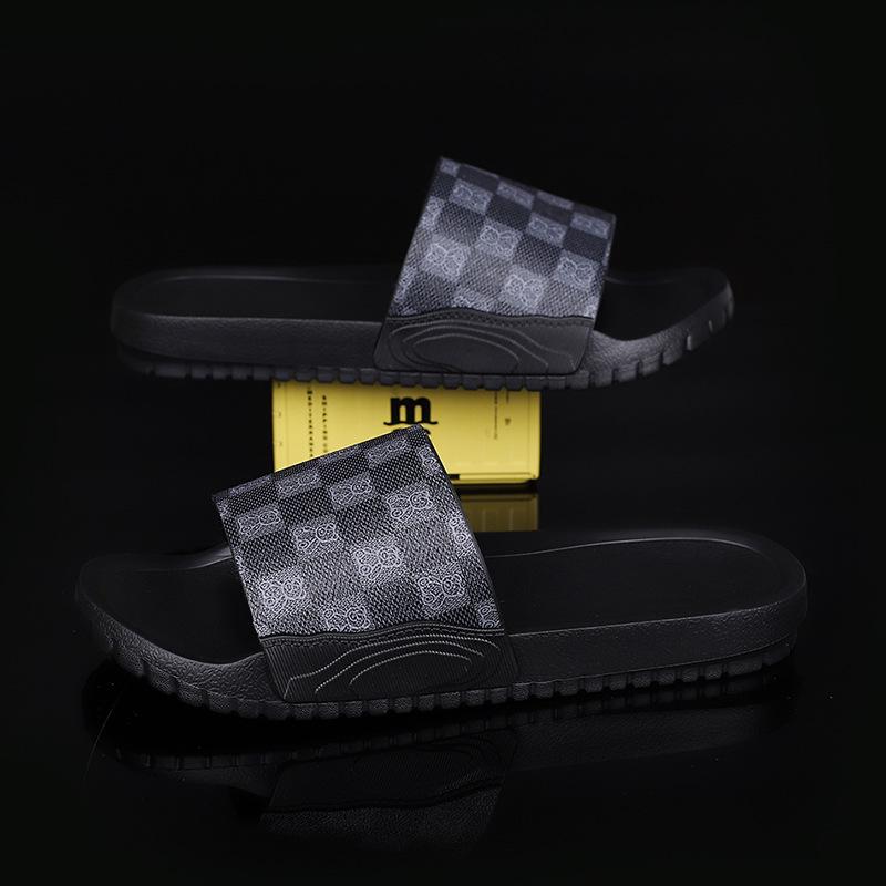 Men's 2024 Genuine Leather Non-Slip Outdoor Beach Slippers - Trendy Single Strap Design