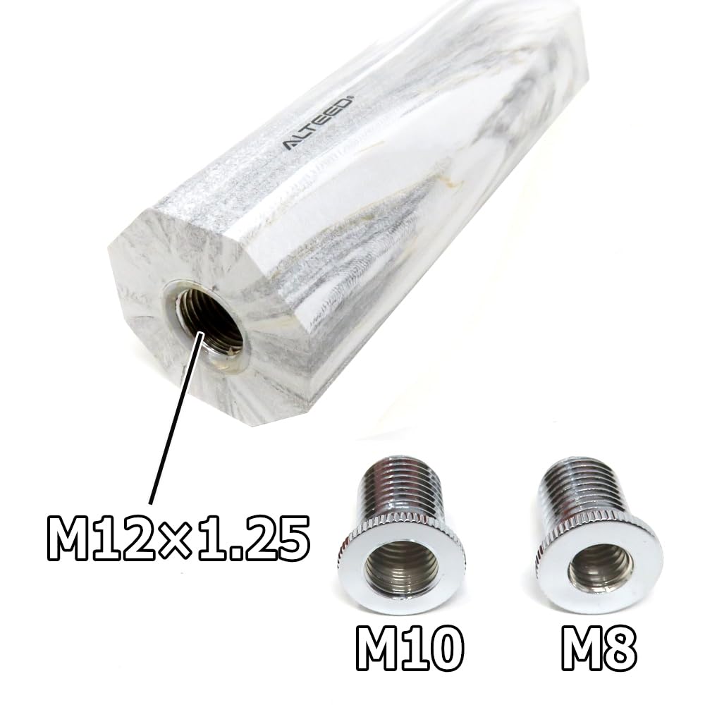 ALTEED Octagon Shift Knob 5.9 Inches (15 Cm) ATMT Universal Universal Fit M8M10M12 Marble Design