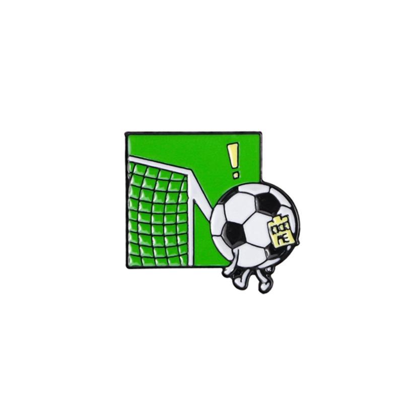 8PCS Elegant Soccer Themed Brooches Zinc Alloy Safety Corsage Pin Souvenir Perfect For Gifting And Event