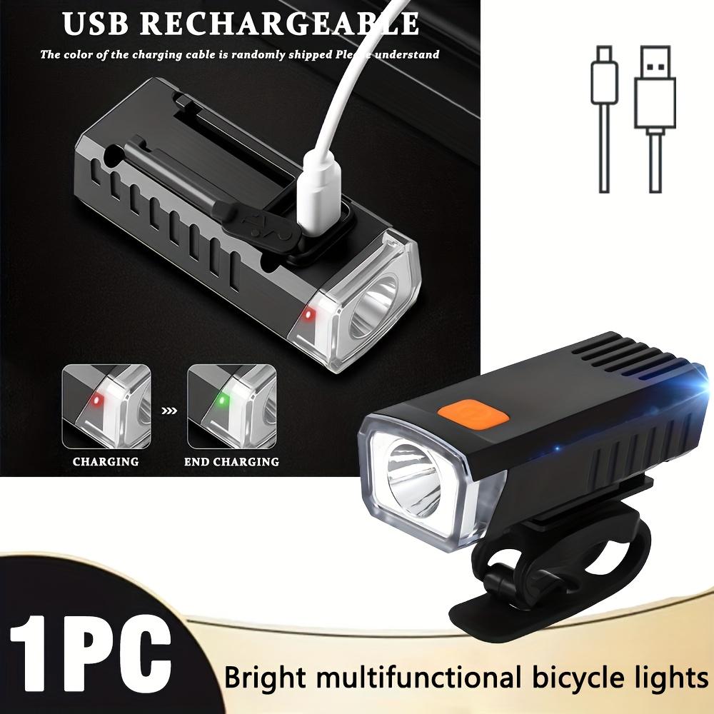 Rechargeable Bicycle Headlight USB Bike Light LED Multifunctional Flashlight One Piece