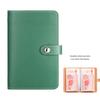 Cash Saving Binder Imitation Leather Clear PVC Pockets Tear-resistant Cash Holder for Bills Receipts Compact Money Organizer for Home Office Use
