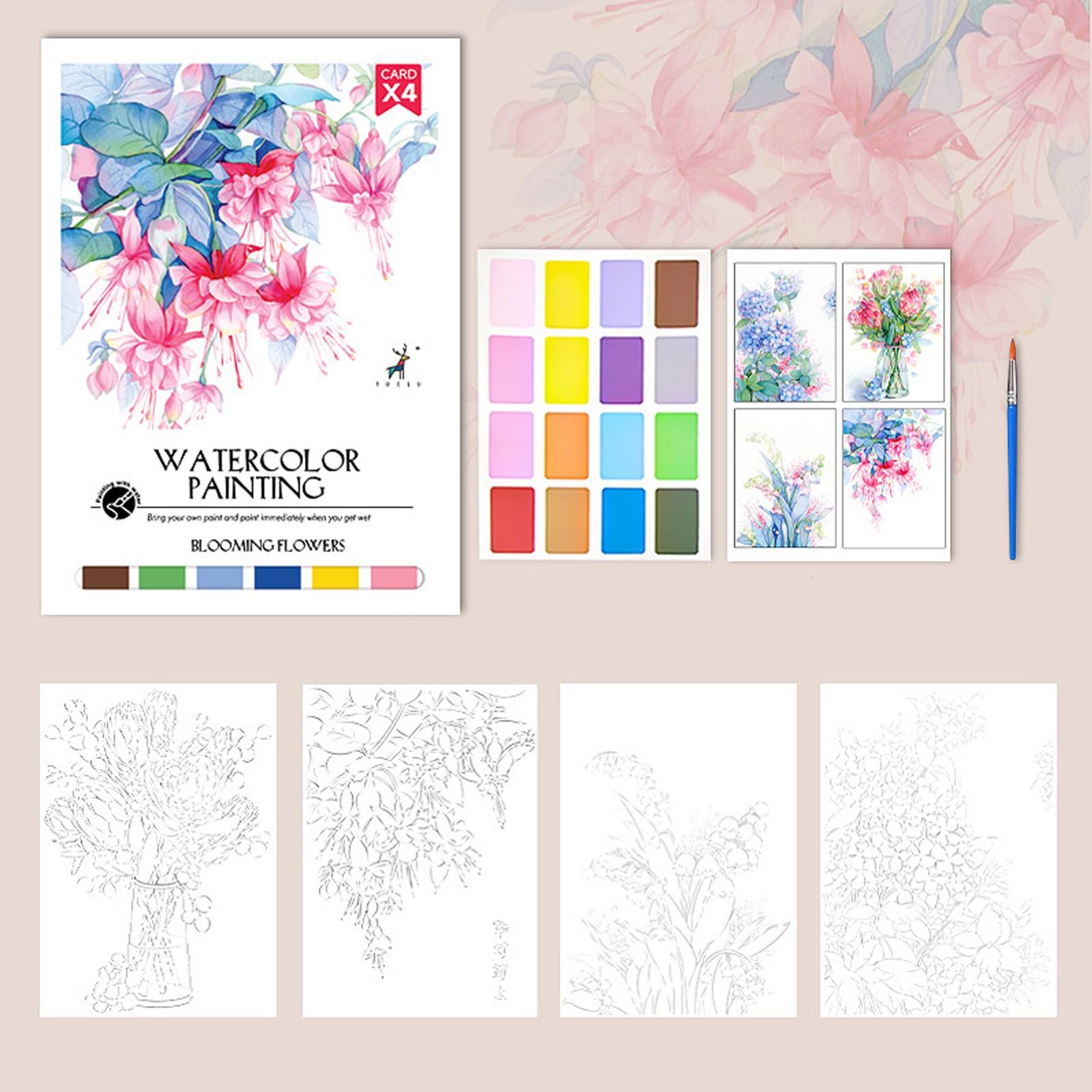 

Набор для рисования акварелью, игрушка для путешествий и дня рождения в подарок для подростков и начинающих взрослых One Size