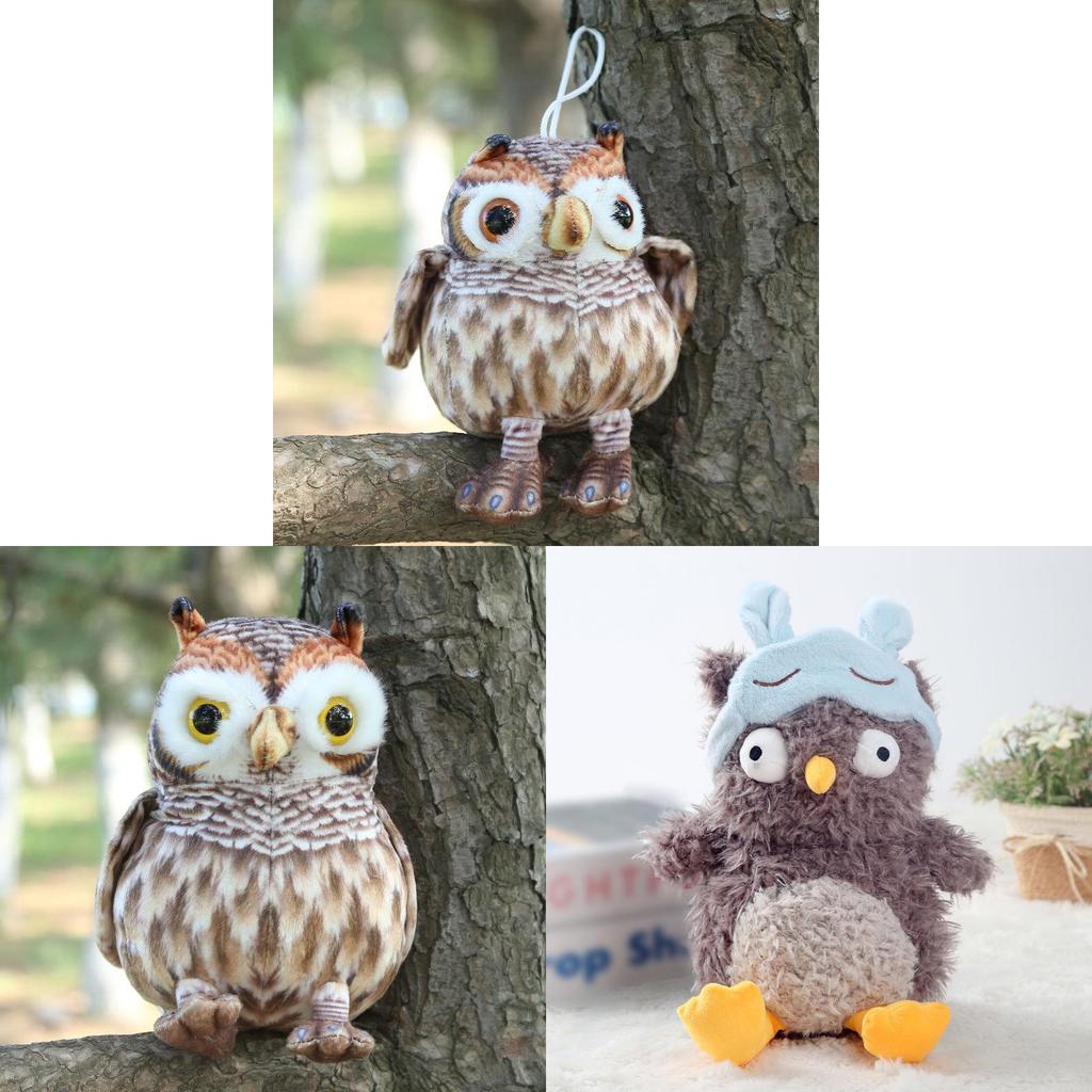Maschera per Occhi Gufo Peluche Giocattolo Bambola Animale Regalo Per Bambini E Collezionisti