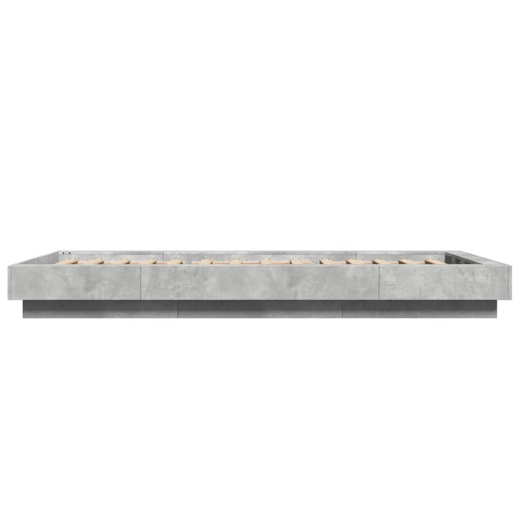 Bed Frame Concrete Grey 75 x 190 cm Particleboard