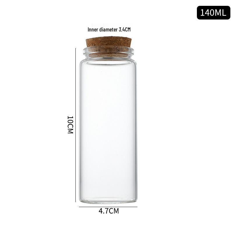 

47 мм Высокая Боросиликатное Стекло Бутылочка Желаний с Пробкой для Суб-Упаковки Таблеток или Кордицепса