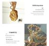 Gold Plated Titanium Steel Double Layer Irregular Pendant Necklace - European & American Hip Hop Style Clavicle Chain