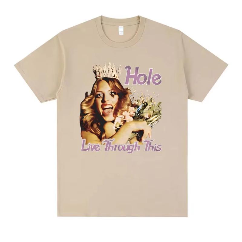 

Alternative Grunge Rock Band Hole Courtney Love Live Through This Album Graphic Tshirt Unisexs Casual Tshirt Unisex Oversized T Shirt 4XL