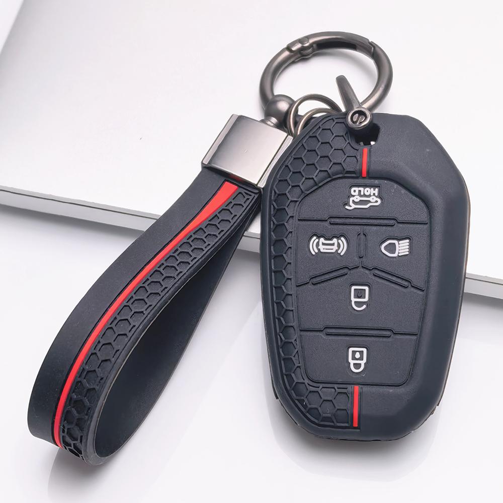 Kryt klíčenky pro SsangYong Korando Actyon Kyron Rexton Tivoli Musso Torres Rodius Stavic s kroužkem na klíče Ochranný doplněk Ochrana klíčenky