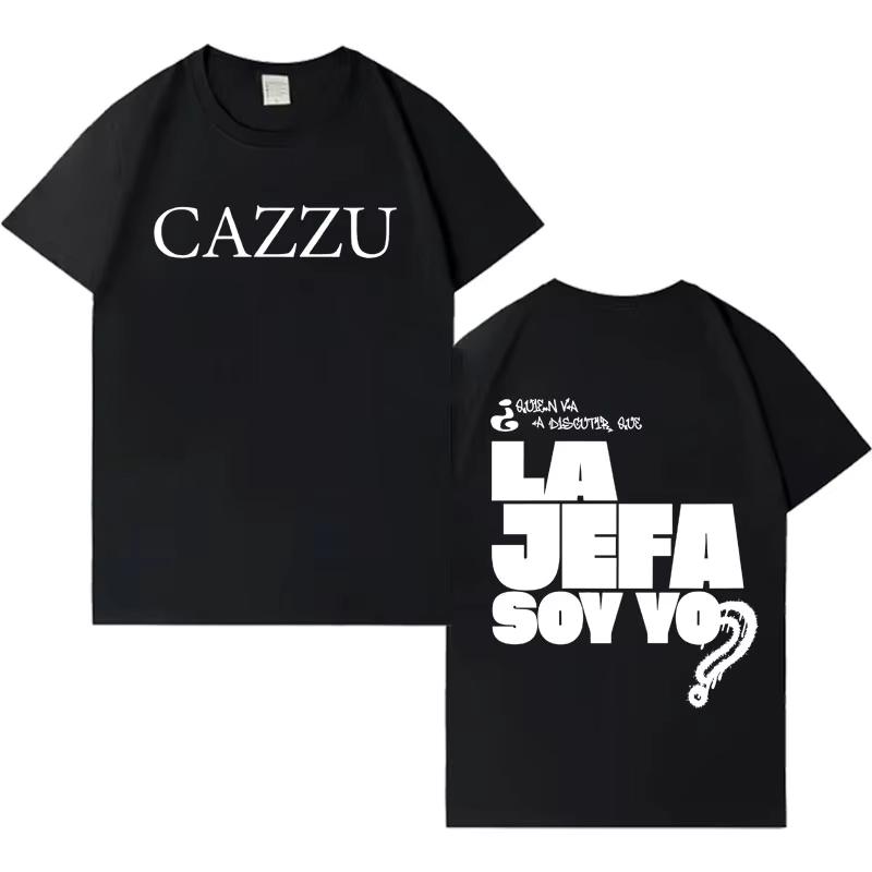 

Rapper Cazzu Latinaje Trendy T Shirt Unisexs Women Tshirts Shortsleeved pure Cotton Casual Sports Tee Shrit Hip Hop Streetwear 2XL