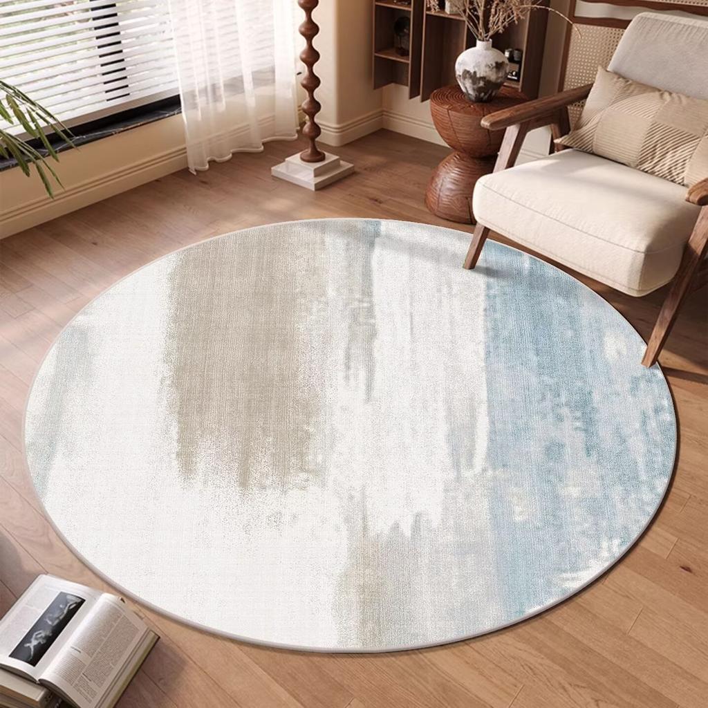 Ig Styl Abstraktní Abstraktní Kulatý Koberec do Obývacího Pokojem Omyvatelný Dekorativní Koberec do Ložnice Protiskluzová Podložka pod Židli Koberec do Předsíně Tapis