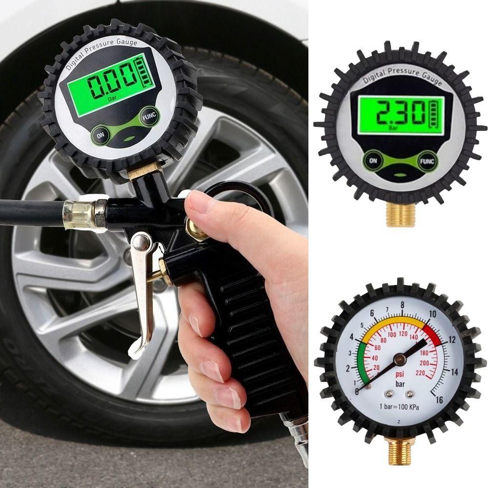 LED Display Digital Tire Pressure Gauge LCD Backlight Pressure Gauge New Tyre Tester  Bike
