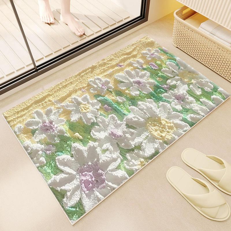 Cartoon Carpet Bathroom Absorbent Soft Floor Mat Bedroom Bedside Decorative Floor Mat Resistant To Dirt
