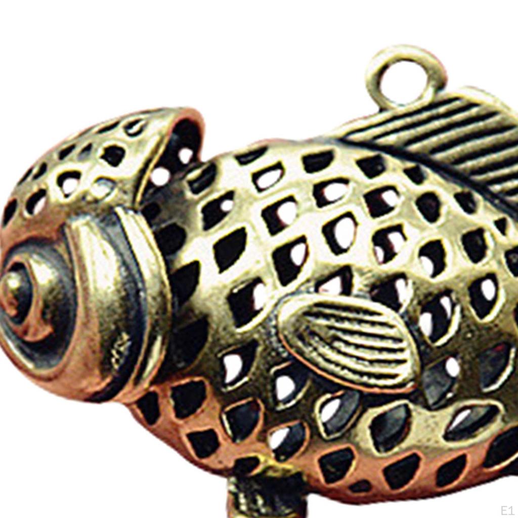 Carp Keychain Car Key Pendant Miniature Figurines Small Animal Ornament for Tea Lovers
