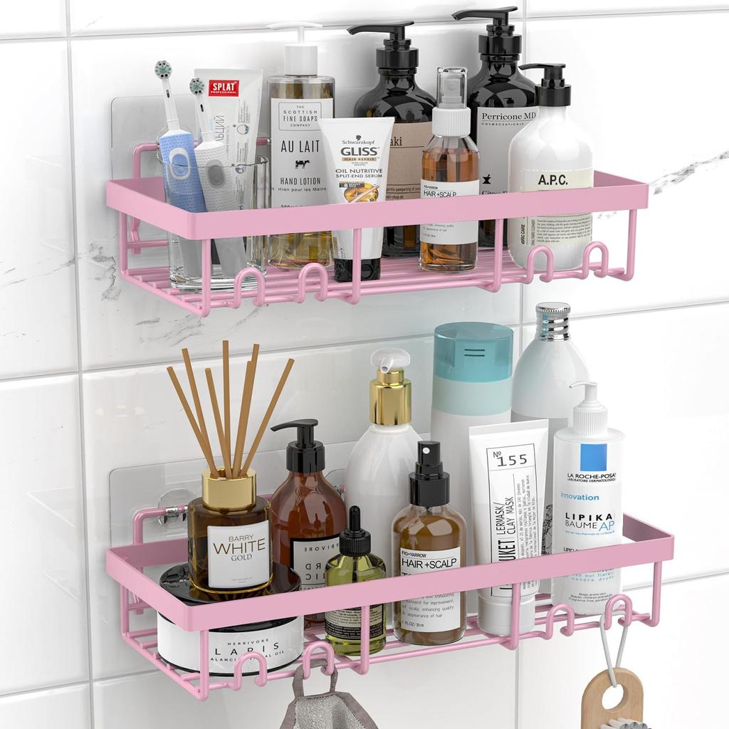 Shower Caddy,Adhesive Shower Organizer For Bathroom Storage&Home Decor&Kitchen,No Drilling,Large Capacity,Rustproof Stainless Steel Bathroom Organize