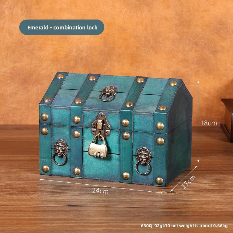 Houten Huisvormige Opbergdoos Met Slot Voor Sieraden En Accessoires