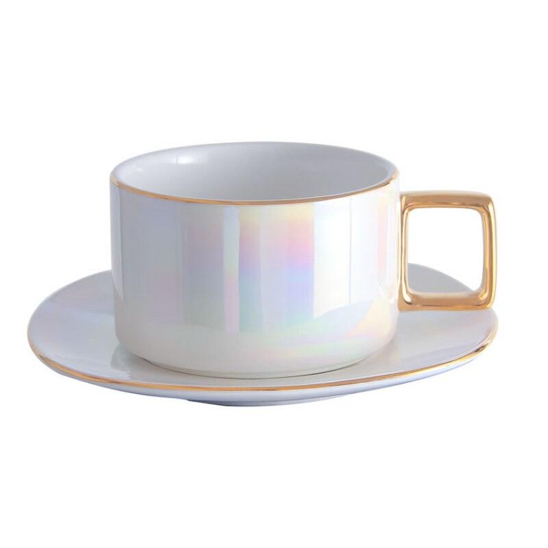 Gold coffee cup suit ceramic companion latte afternoon tea bubbles coffee cup ceramic cup