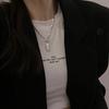 Korean Style Retro Pearl Necklace: Women's Multi-Layer Asymmetrical Clavicle Chain with OT Buckle