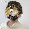 JZOON Dried Flower Hair 10 Artificial Red Japanese Gold Hair Perfect for with F2003 Ornament, Colors, Dahlia, Ball, Mizuhiki, Hydrangea, Accessories,