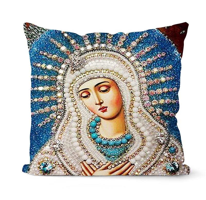 Home Decor Vintage Jesus Eckkissenbezug Christlicher Kissenbezug Heim Sofa Stuhl Deko Kissenbezug