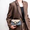 Geantă de mână mică stil designer luxos - geantă de umăr cu coliziune de două culori pentru uz zilnic, geantă pătrată mică versatilă, geantă crossbody