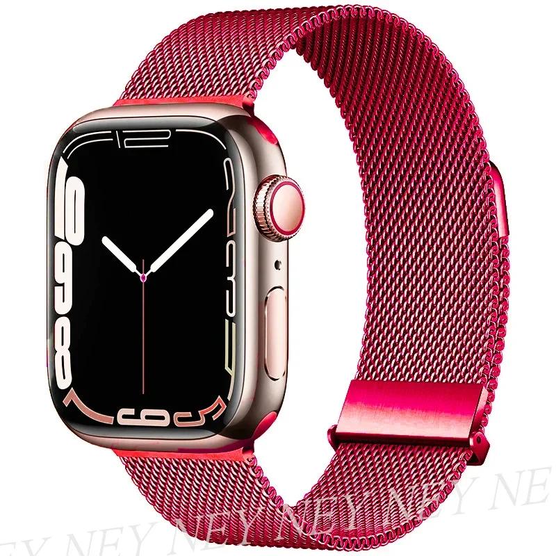 Milanese Loop for apple watch band 44mm 40mm 45mm 41mm 42-38-44 mm strap ultra 2 49mm metal bands iwatch series 9 8 7 6 SE 5 4 3