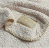 Gentle Living Sheepskin Half Fluffy f/l [Nordic Boa] Blanket, 100x140cm, Stylish, Cute, Lightweight, Warm, (Half, Ivory)