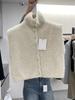 Frühling 2025 Damen Strick-Offener Cardigan Pullover Stehkragen Ärmellose Weste Designgefühl Koreanisch Lässig Pendler Passform Oberbekleidung Neu