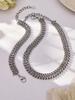 Handmade Stainless Steel 18K Gold Cuban Necklace & Bracelet Set - Trendy Street Dance Hip Hop Style