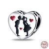 Copper Red Color Collection Heart Shape Charm Bead Charms Bead Charms Suitcase Pendant Compatible With Authentic Bracelets Lucky Jewellery Gifts