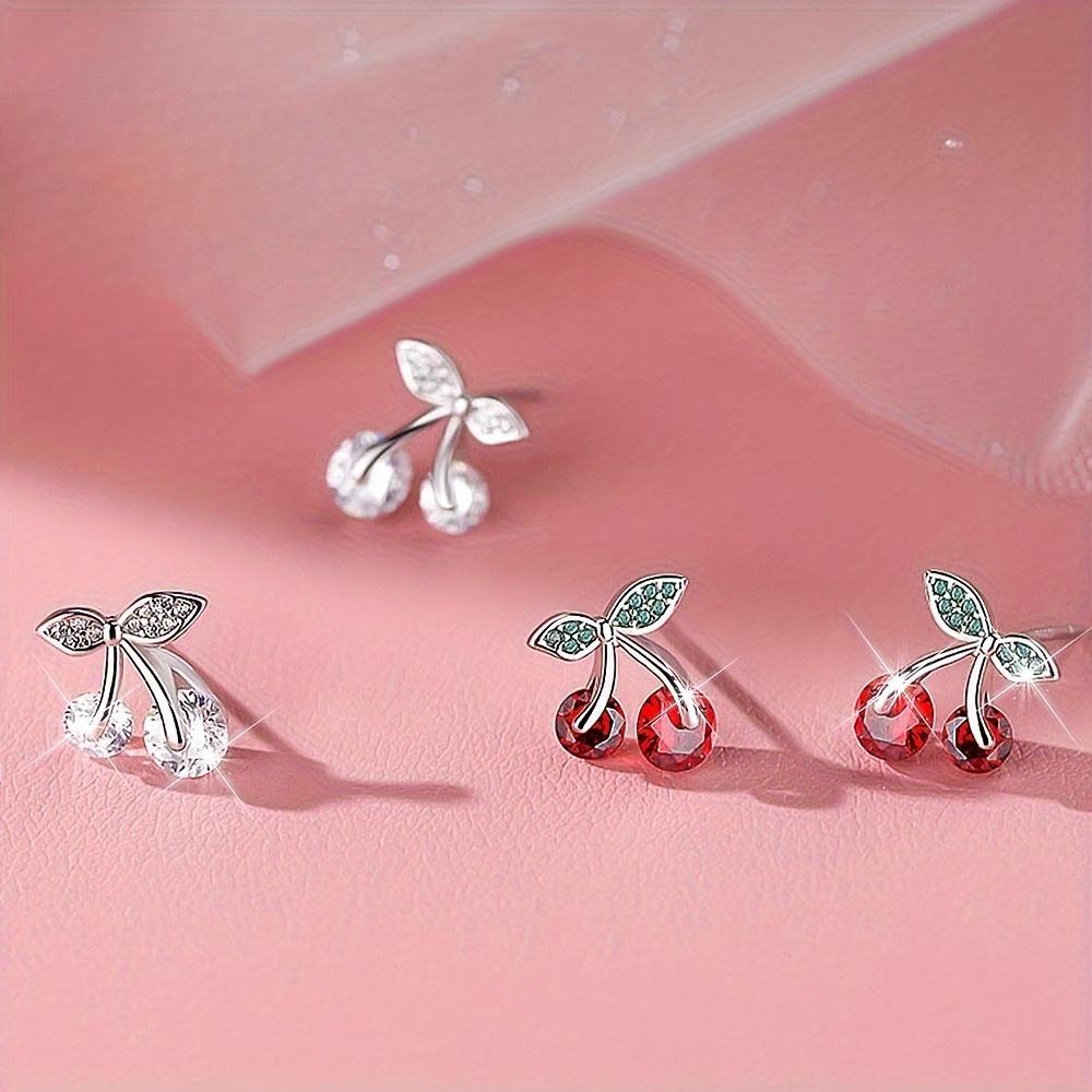 Cherry Earring Set for Women, Fashionable Design, Preferred for Daily Party Matching, Exquisite Gift Earrings, Sweet and Personalized Earrings.