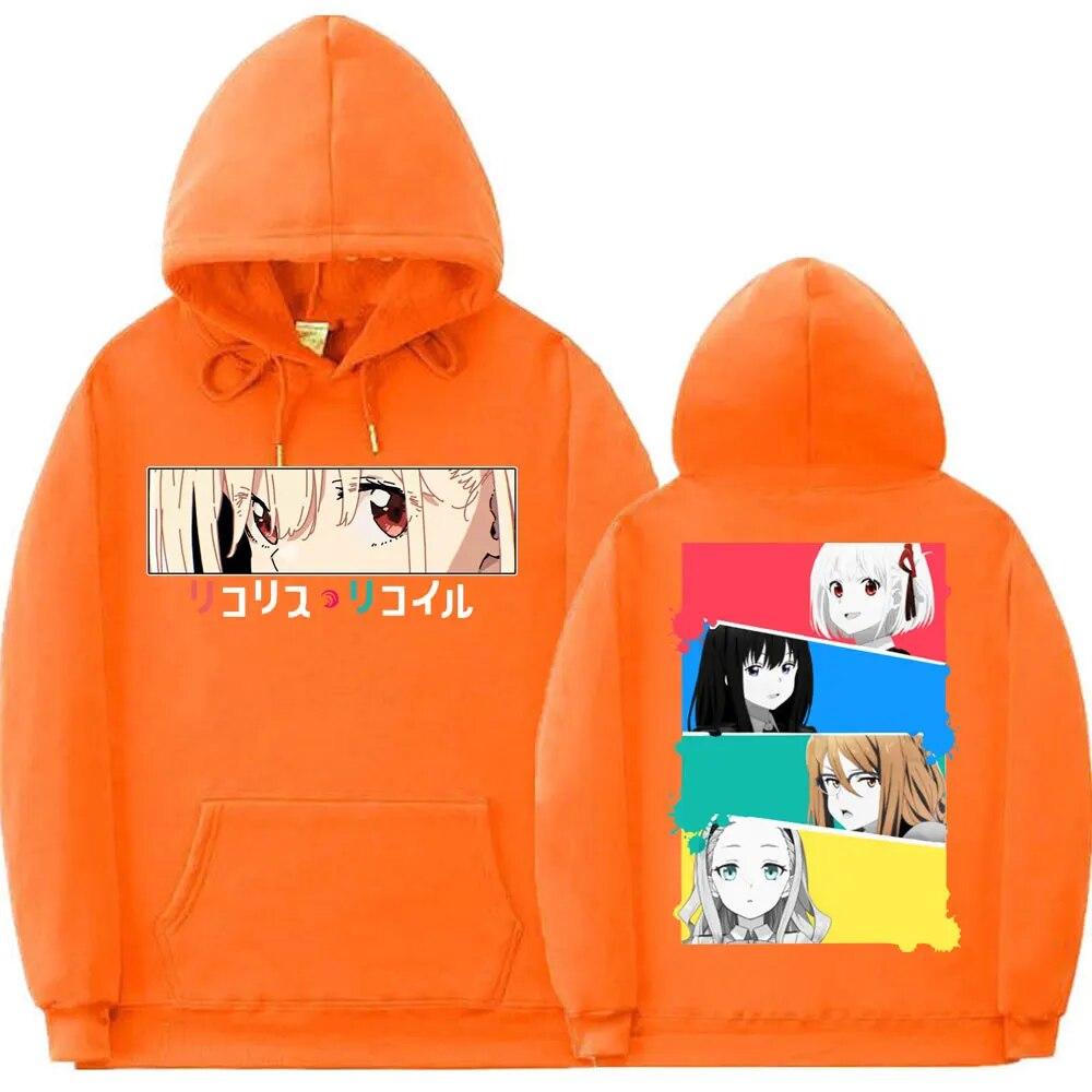 Manga Lycoris Recoil Chisato Nishikigi Takina Inoue Printed Hoodie Anime Unisex Women Fleece Hoodies Fashion Sportswear Sweatshirt