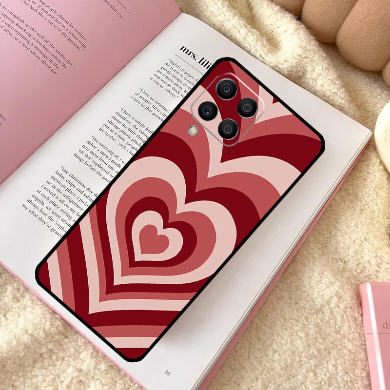 Latte Love Tunnel Brown Heart Case For Samsung Galaxy M12 M14 M11 M13 M15 M06 M16 M36 M56 M31 M53 M32 M52 M35 M55 M34 M54
