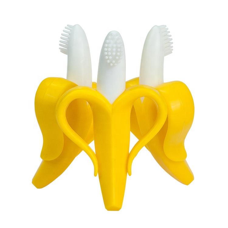 BPA Free Safety Baby Silicone Teether for Kids, Wholesale Cheap Banana Baby Teether жёлтый