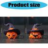 Resins Witch Hat Pumpkin Miniature Figurine Halloween Home Office Tabletop Decors Festives Shelf Display Ornament Gift