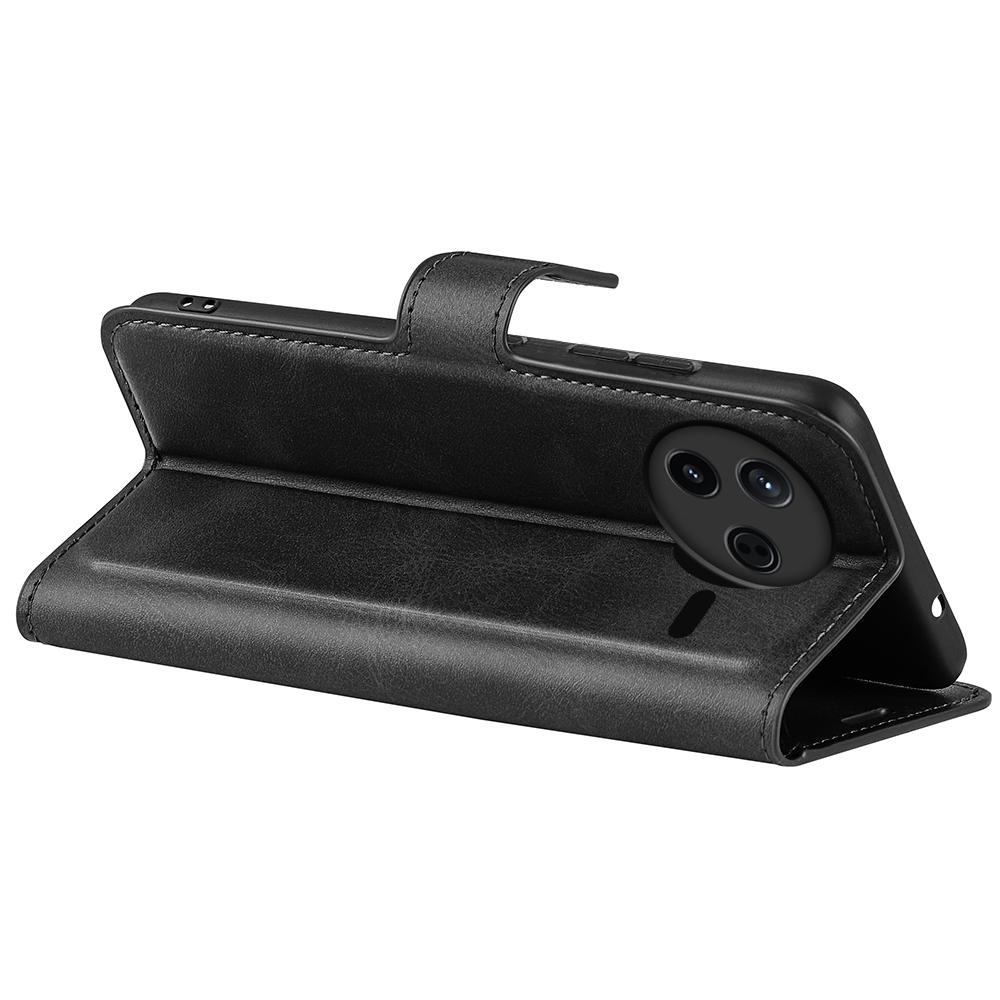 For Xiaomi Redmi K80 5G Stand Case Anti-Scratch Calf Texture Leather Phone Cover