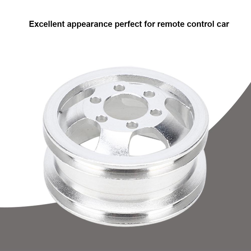 

4Pcs Silver Remote Control Car Wheel Hub with Long Adapter Fit for WPL 1/16 RC Car