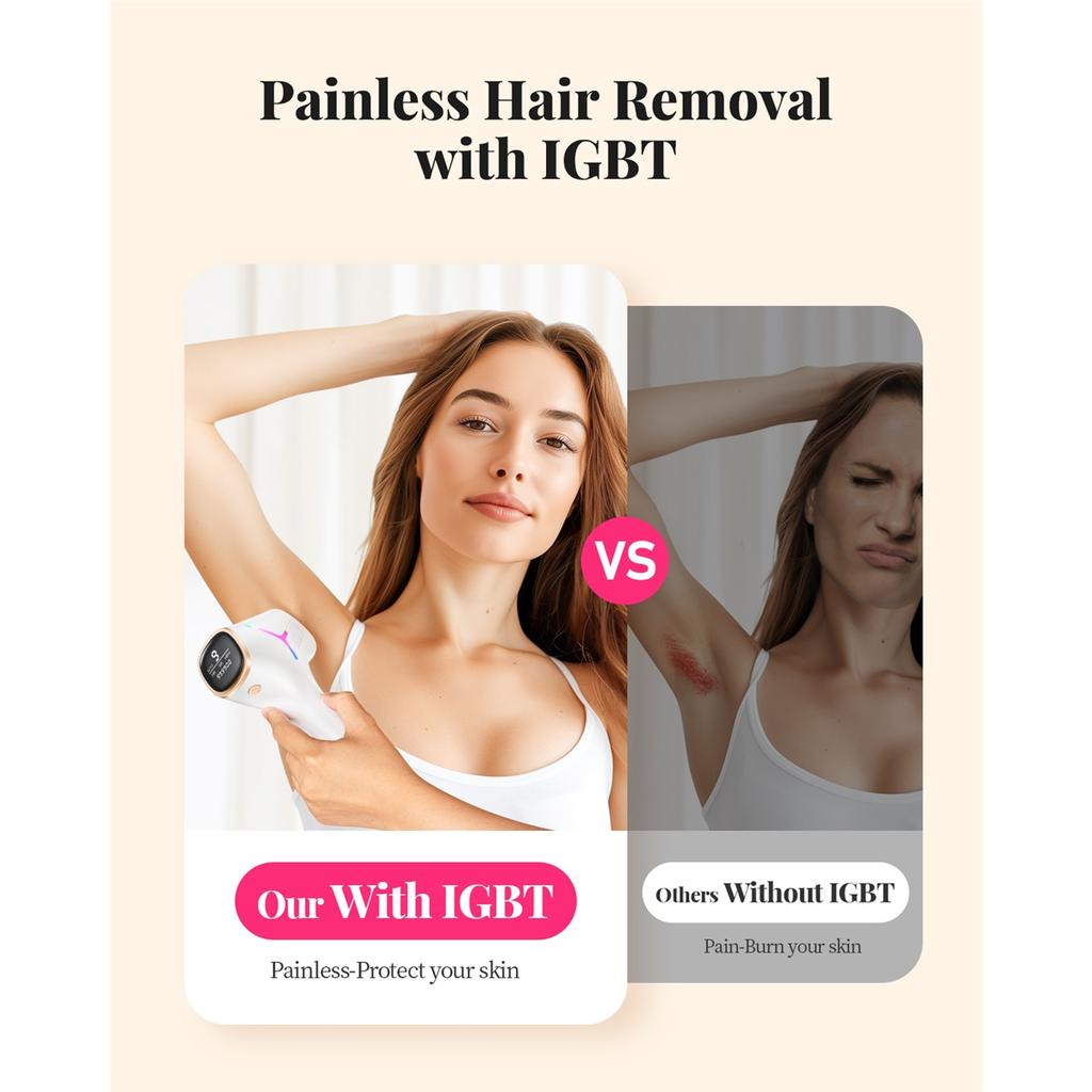 990000 Flashes Laser Hair Removal for Women and Men IPL Hair Removal Body Bikini and Facial Areas Painless Permanent HairRemoval