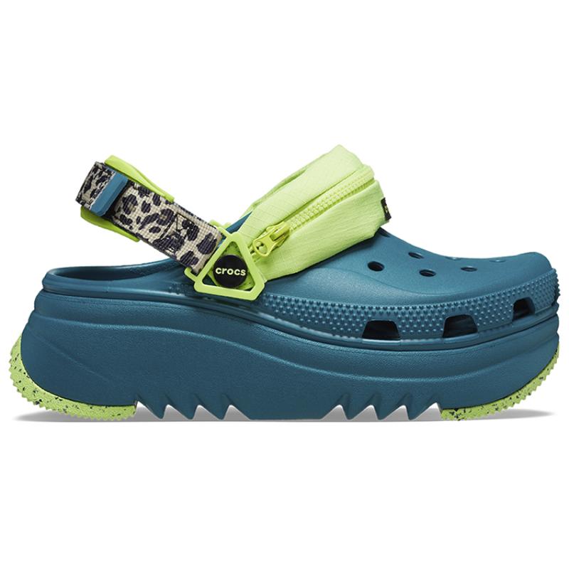 Crocs Hiker Xscape EVA Animal Print Clog 5cm Sandals Unisex 'Teal Green'