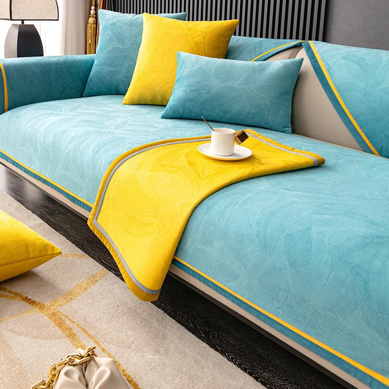 High-End Light Luxury Sofakissen, Rutschfest, High-End Sofaüberwurf, All-Inclusive, Nordisch Schlichte Sitzkissenbezüge, Universell für alle Jahreszeiten