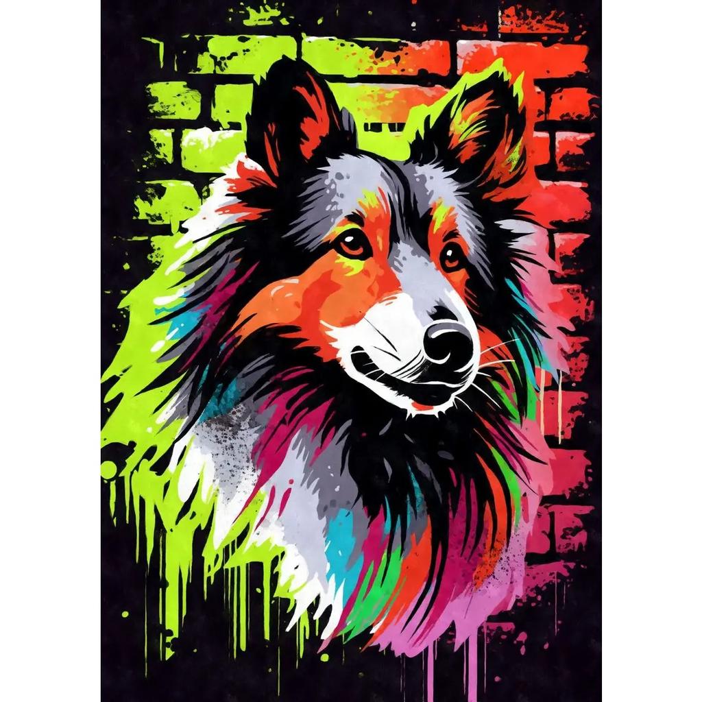 Cute Pet Dogs Graffiti Poster Prints Aesthetic Pug Dachshund Maltese Dog Wall Art Canvas Painting Home Kids Room Decor Picture