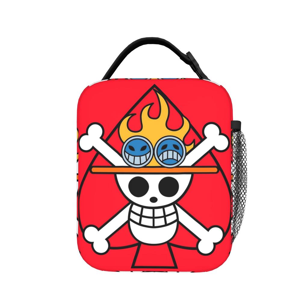The Cheerful Pirate Flashing Signs Lunch Bag Anime One Piece Funny Lunch Box For Child Cooler Bag Thermal Tote Handbags