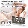 LED Digital Alarm Clock with Time Projection, Dual Alarms, USBCelsiusType-C Charging Ports, 6-  Dimmable, Daylight Saving Time (DST), Snooze