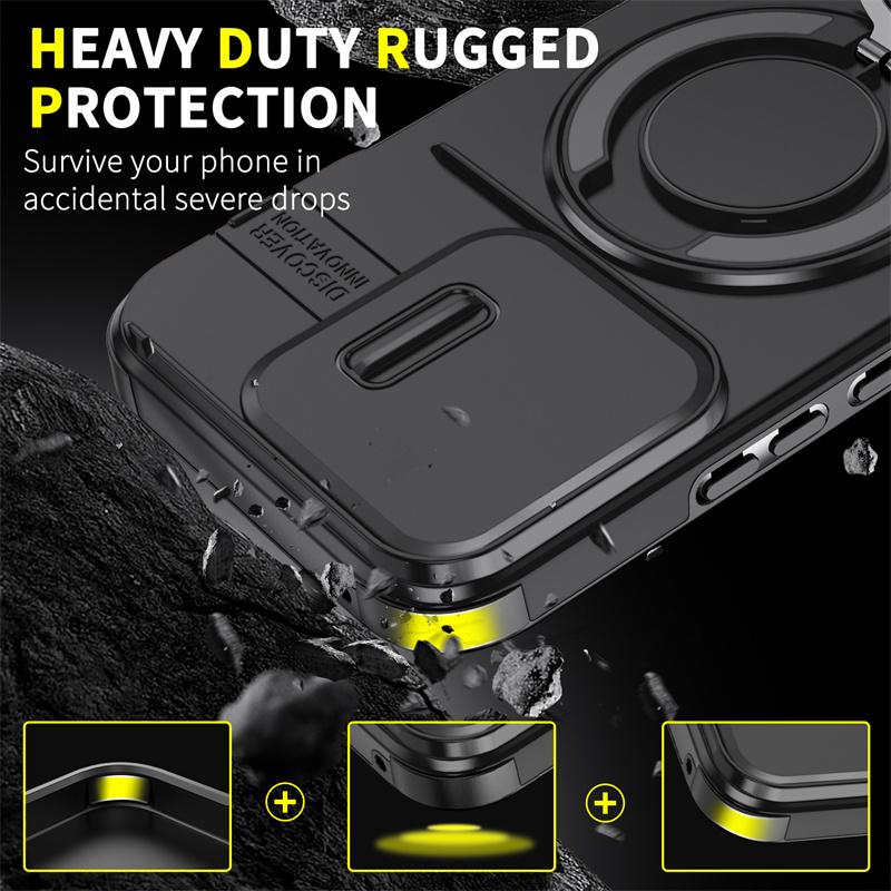 Armor Funda For Honor 400 Lite 5G Case Slide Camera Ring Stand Holder Shockproof Cover For Honor 400 Pro 400Lite 400Pro 5G Capa