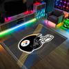 Tappeto in Cristallo di Velluto Design Pittsburgh Steelers Accogliente Non?Tappeto Stampato Antiscivolo per Camera da Letto Soggiorno Ingresso