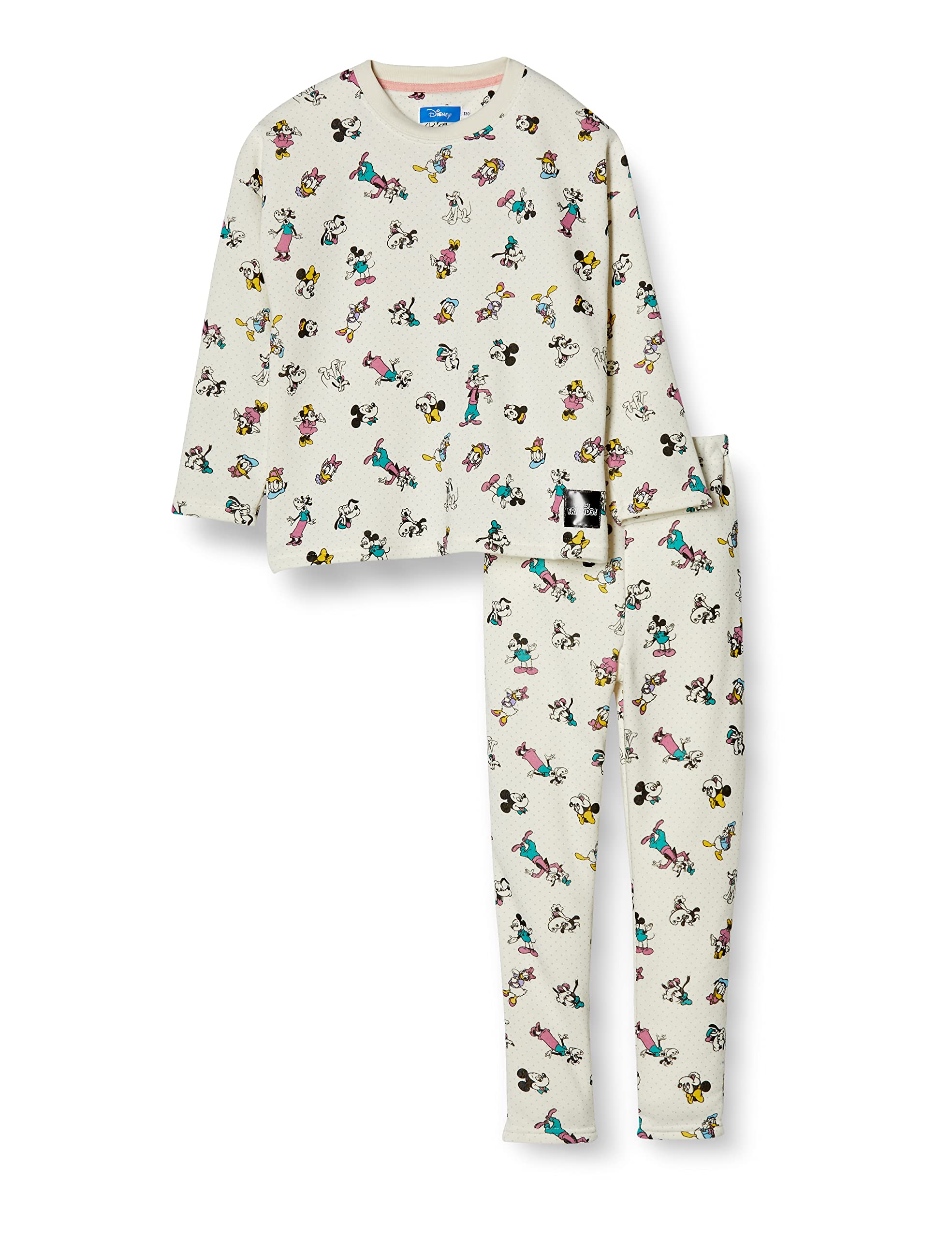 

Pajama Set for Girls Shaggy Long Sleeve Room Wear 15110800300130 130 [Disney] T-Suit белый